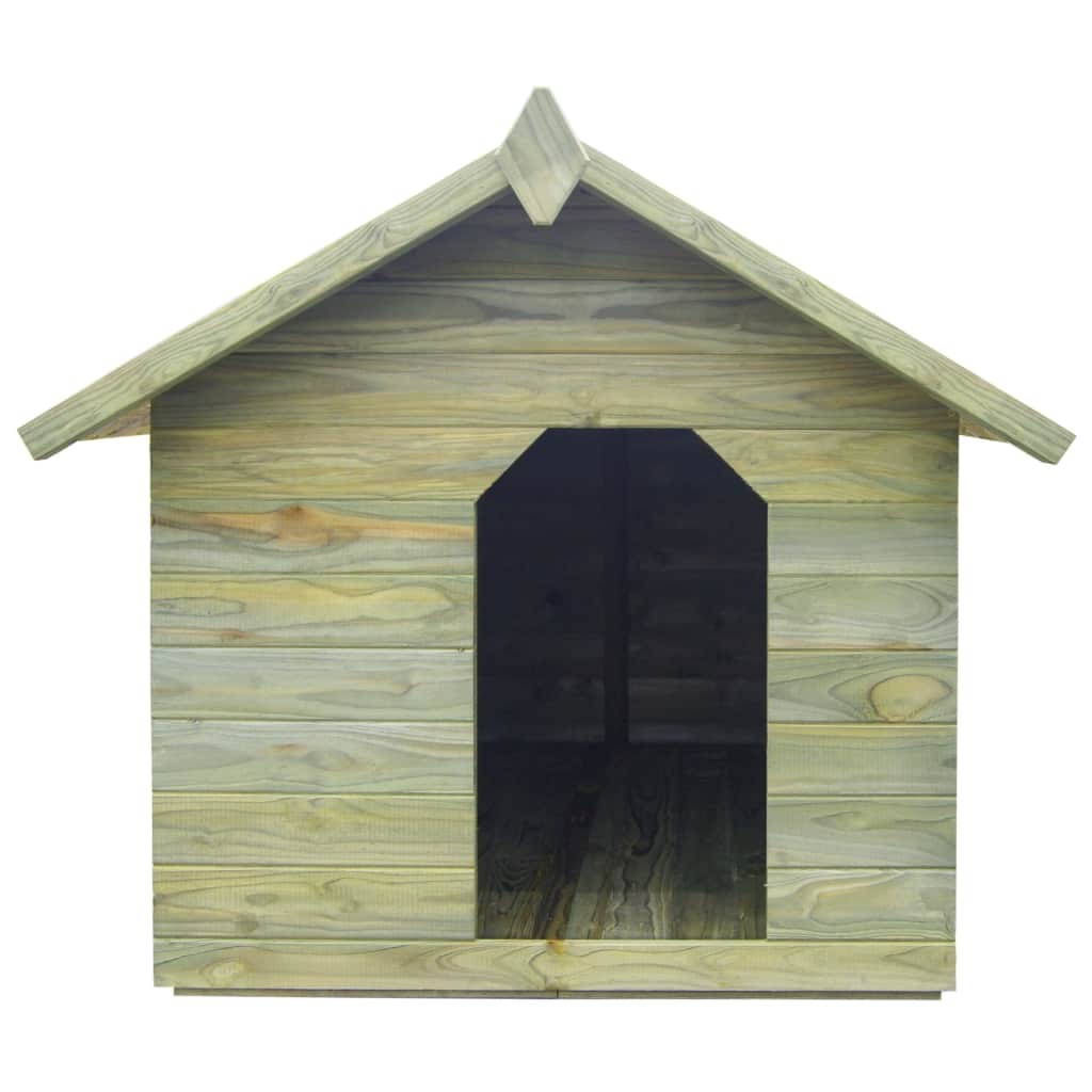 Garden Dog House with Opening Roof Impregnated Pinewood